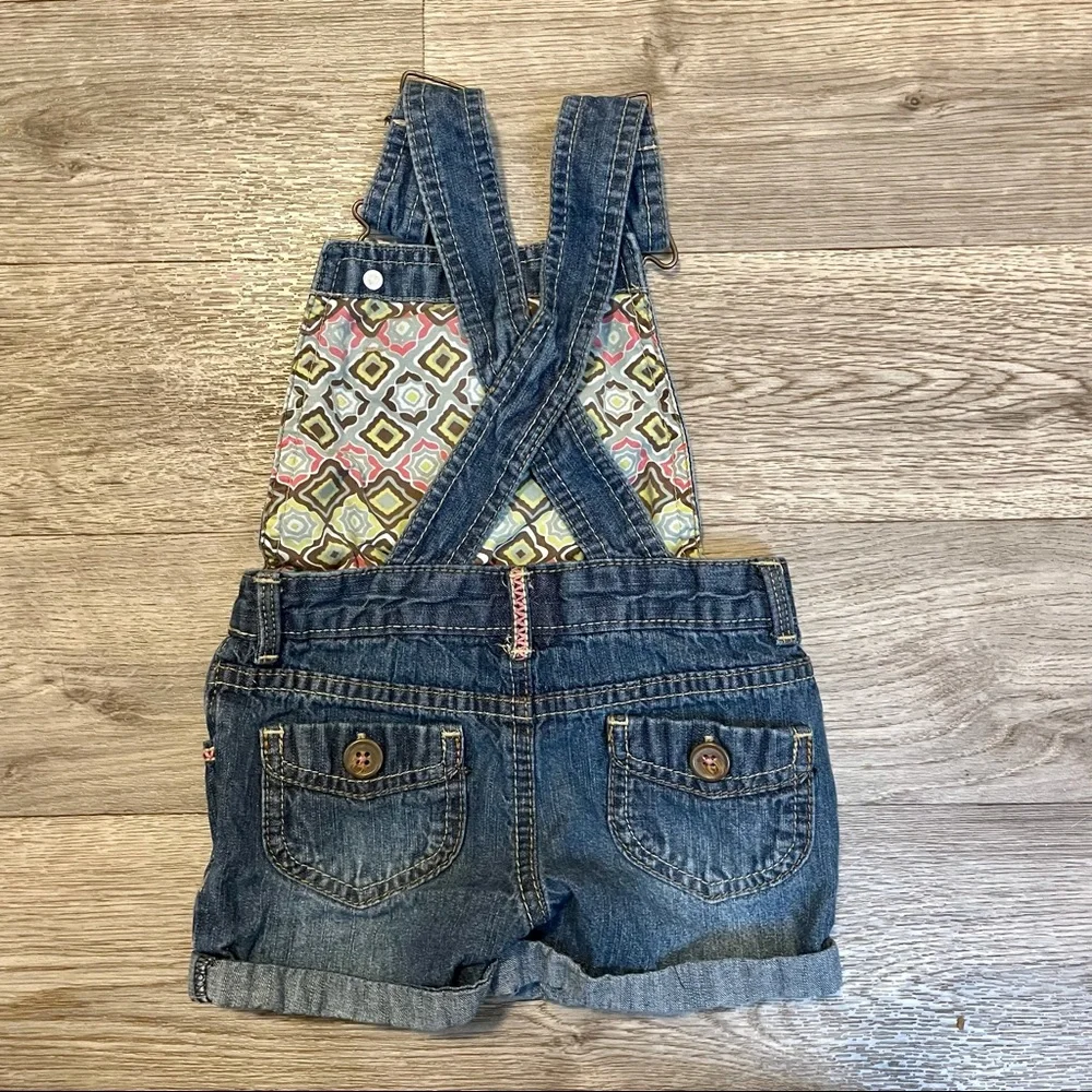 OshKosh Boho Denim Shortalls Girls 12mo